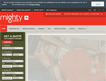 Tablet Screenshot of mightycampers.com.au