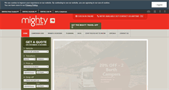 Desktop Screenshot of mightycampers.co.nz